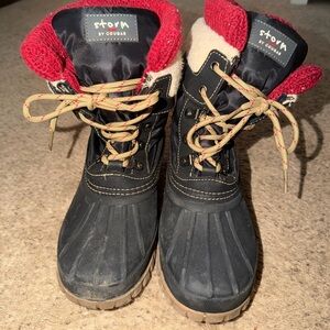 Cougar Kids' Black and Red Snow Boots